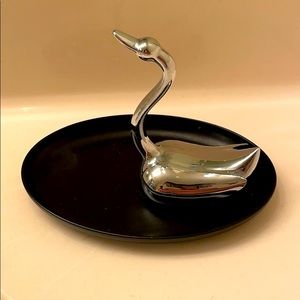 Jewelry tray with swan